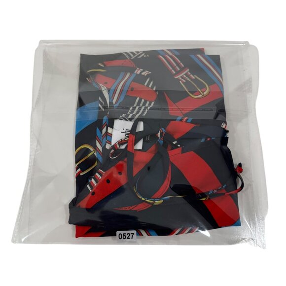 Cabi Womens Sleeveless Navy Blue Blouse Red & Blue Belt Print Size S Polyester - Picture 9 of 9